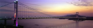 黄昏高速天桥风景画