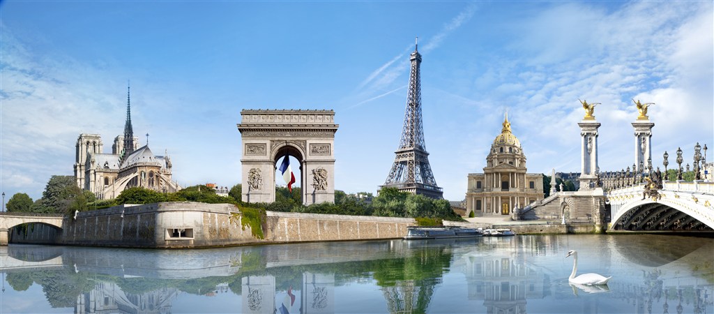 巴黎铁塔唯美高清风景画