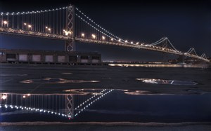夜景高速天桥风景画