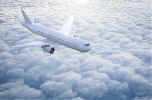 云层上的飞机高清图片