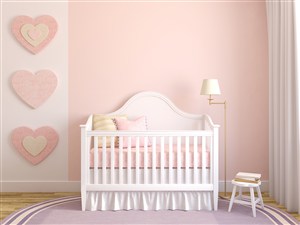 粉红色唯美婴儿房装修效果高清