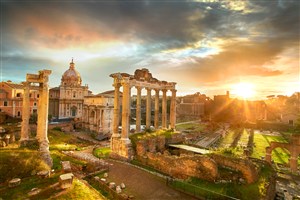 罗马柱唯美欧洲建筑风景画