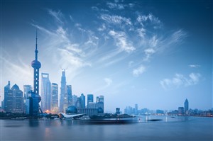 上海城市东方明珠风景画