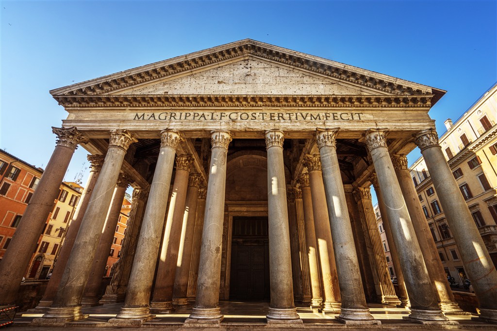 罗马柱高清城市建筑风景画