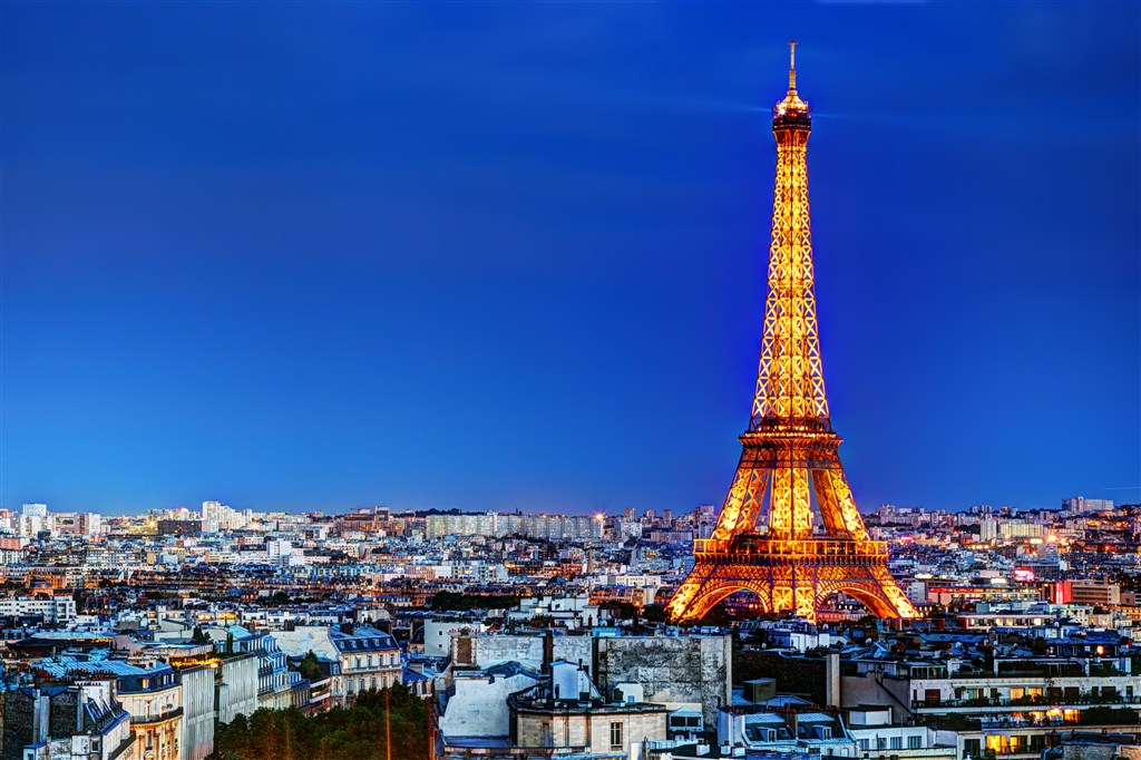 巴黎铁塔城市风景画