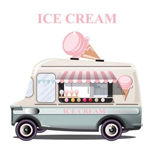 冰淇淋卡车素材