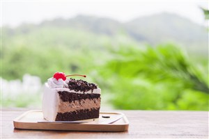 清新蛋糕甜点自然风景高清图片