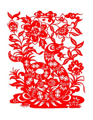 中式花纹吉祥花纹民间剪纸中国风素材中国风底纹古典花纹 