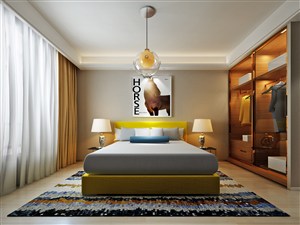 金光闪闪衣柜设计卧室装修效果图现代风格