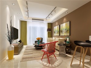 两居室现代风格客厅装修效果图亲近大自然装饰设计