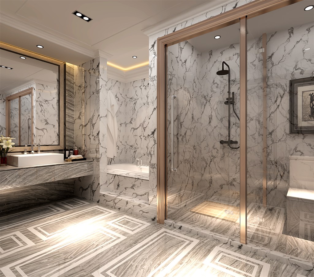 现代风格浴室装修效果图