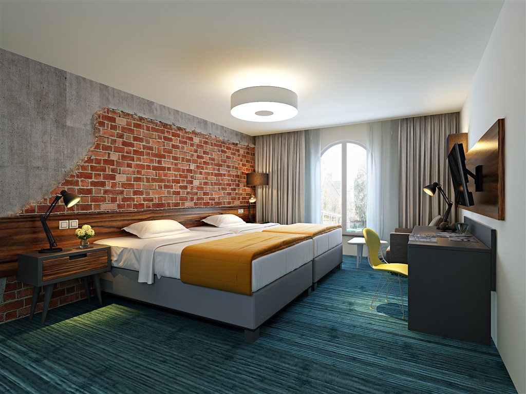 蓝色地毯现代风格卧室装修效果图