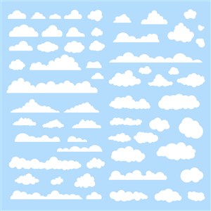 可爱卡通云朵白云矢量图片