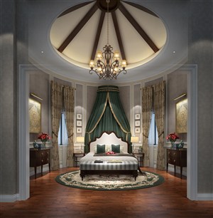 欧式风格宫廷公主房主卧室装修效果图