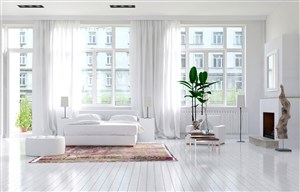 白色整洁高档卧室装修效果高清