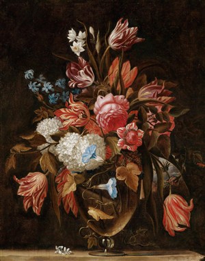 北欧花卉油画