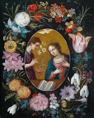 拉斐尔作品古典写实花卉人物油画图片