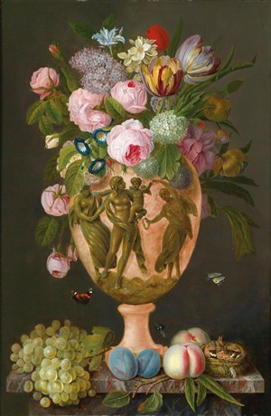 欧式古典手绘花卉油画图片