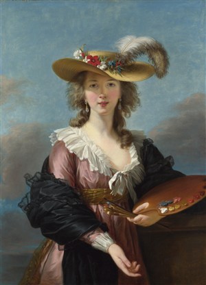 欧洲美女画家油画肖像