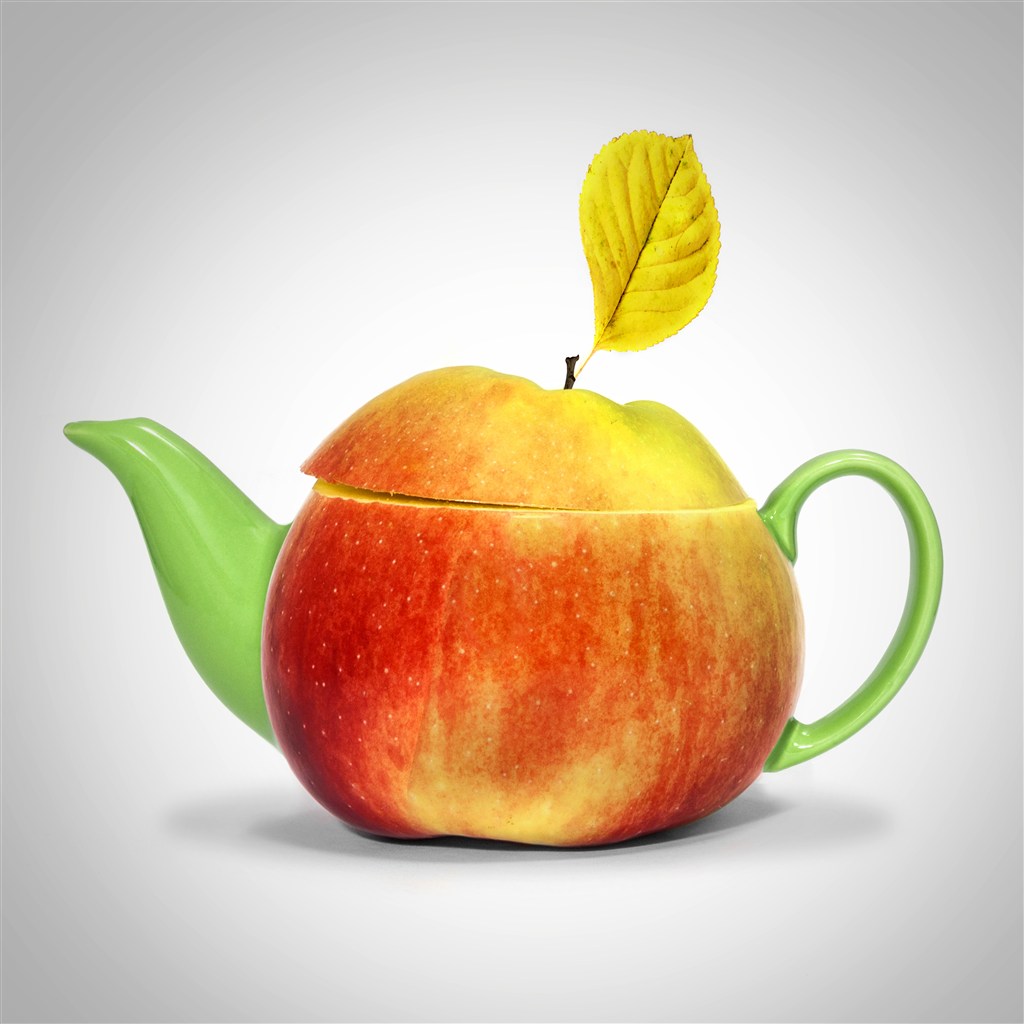 创意苹果茶壶高清图片