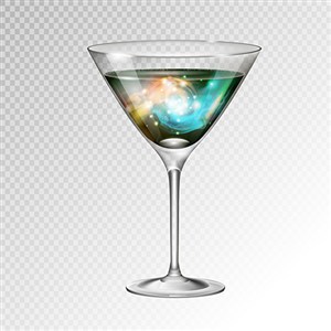 創意玻璃杯矢量素材