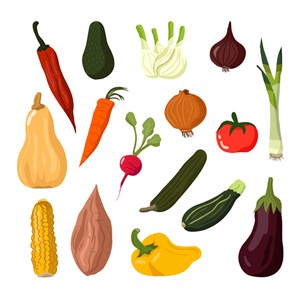 16款卡通蔬菜设计矢量素材 