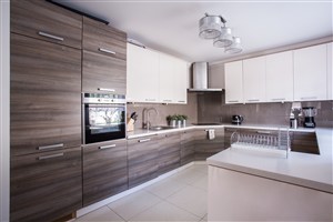 木质橱柜厨房装修高清图片