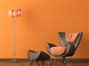 橙色咖啡豆色座椅