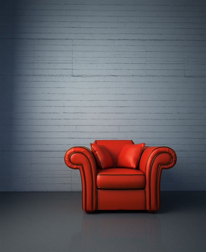红色单个沙发座椅