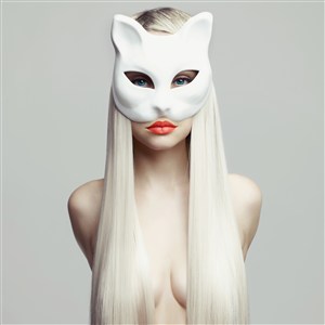 戴面具的欧美猫女美女图片