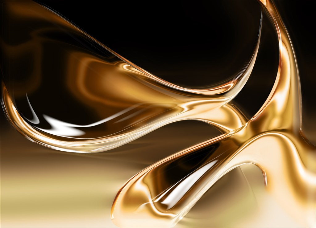 金色液体质感线条高清图片