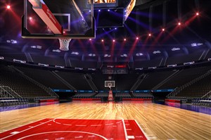 大气室内篮球场高清背景