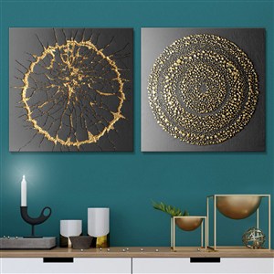 客厅装饰画-现代金箔系列