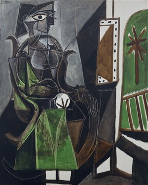 毕加索抽象派女人油画图片