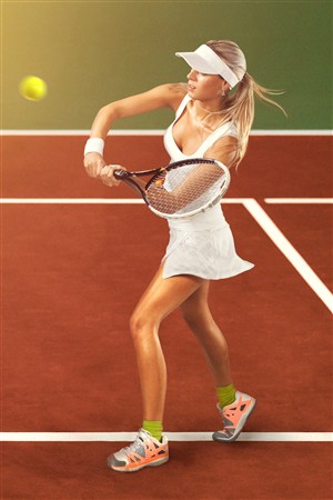 性感美女打网球图片