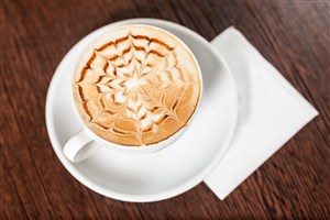 花式拉花的唯美咖啡图片