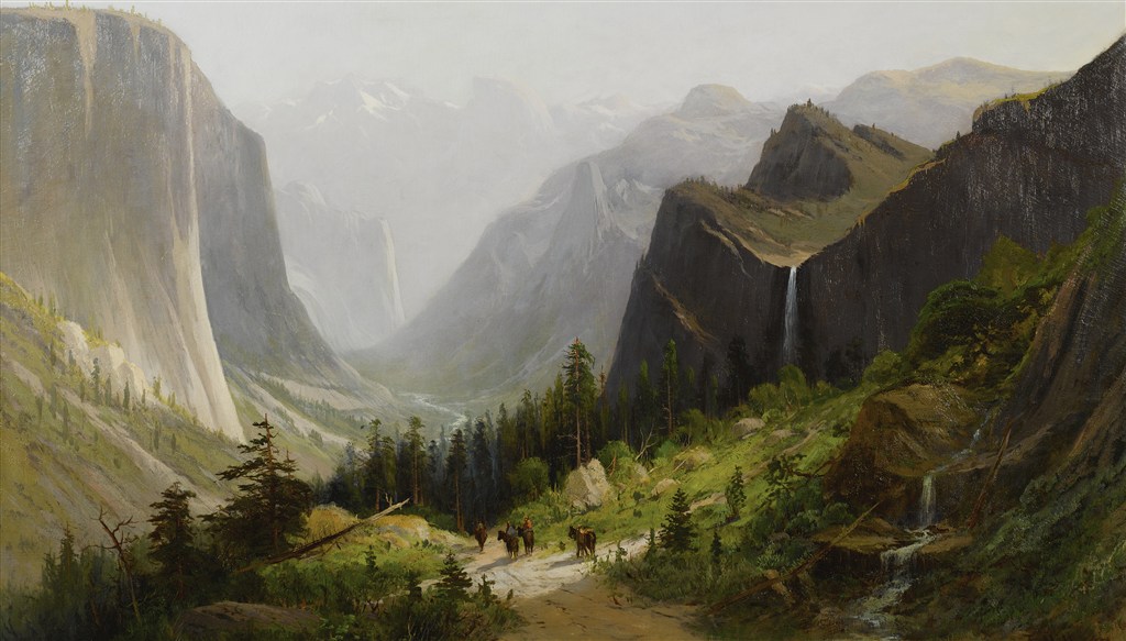 高山风景油画图片