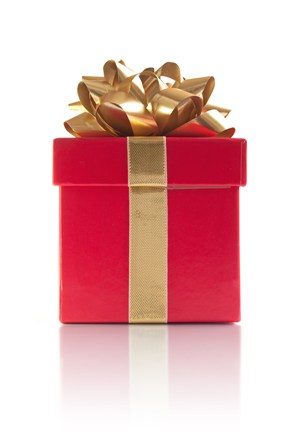 喜慶的紅色禮品包裝盒高清圖片