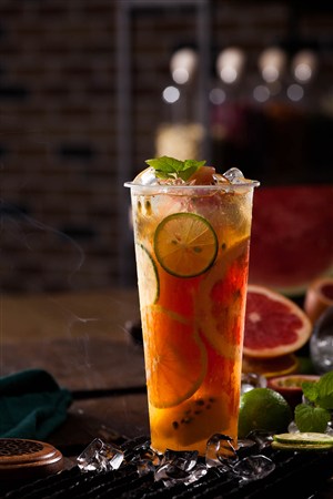 冷饮果汁图片-超级水果茶