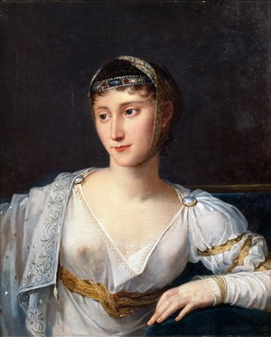 拿破仑妹妹人物肖像写实油画图片