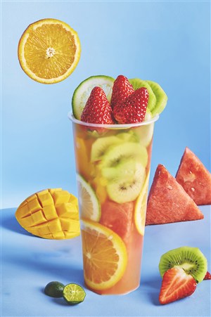 果汁图片-超级水果茶