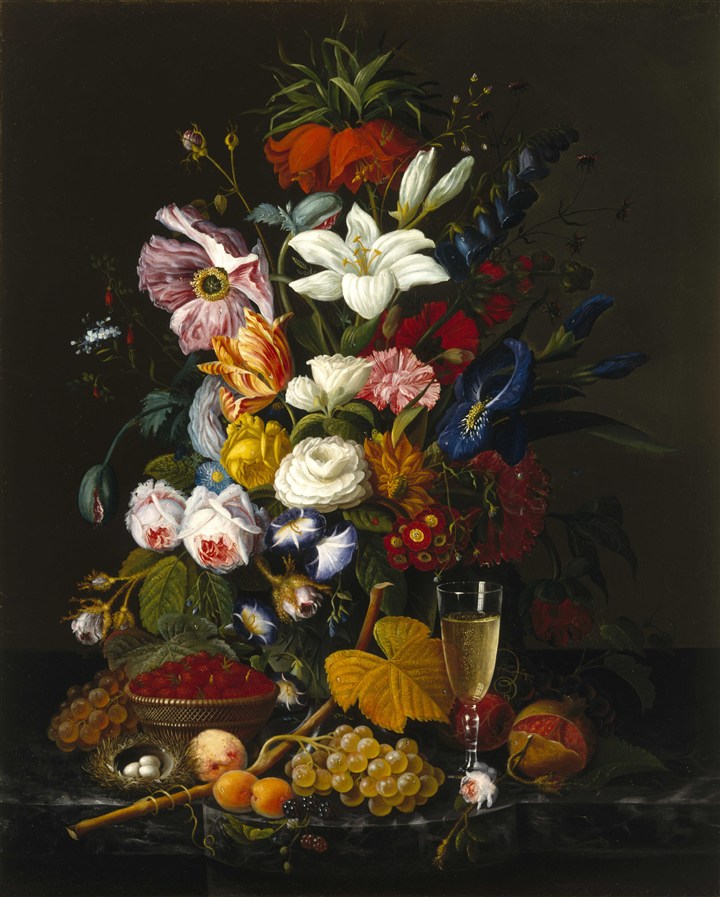 欧式古典花卉水果油画图片