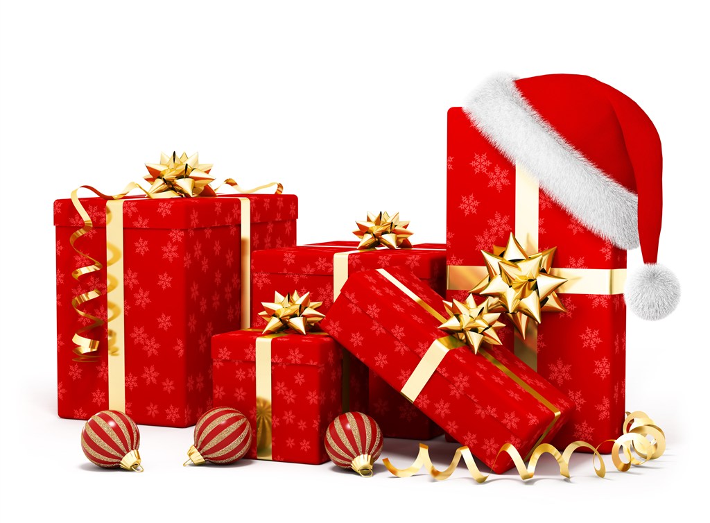 圣诞节红色礼物盒高清图片