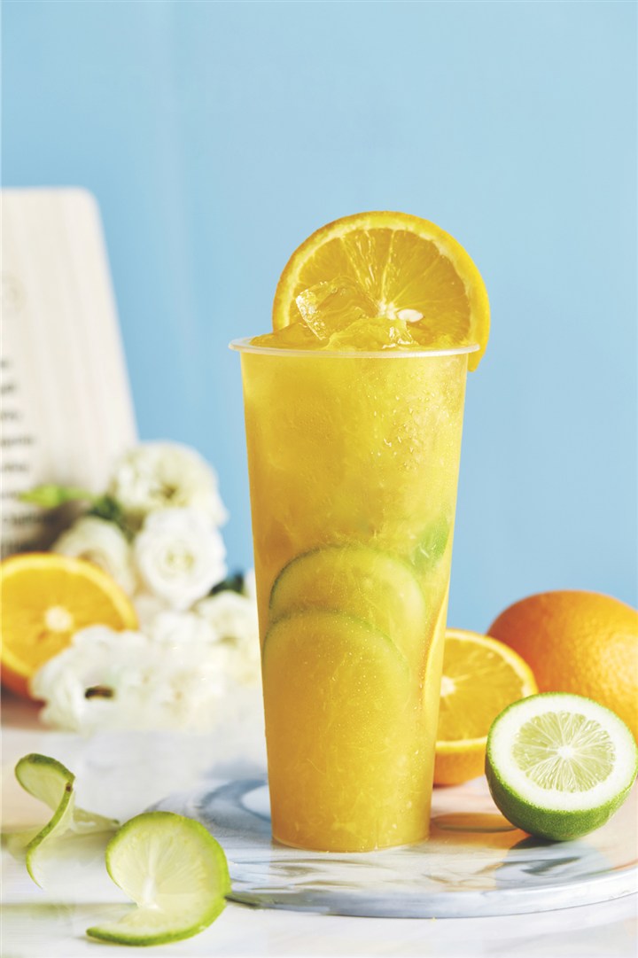 柠檬鲜橙水果茶咖啡店饮品图片