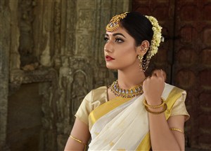 印度新娘美女图片
