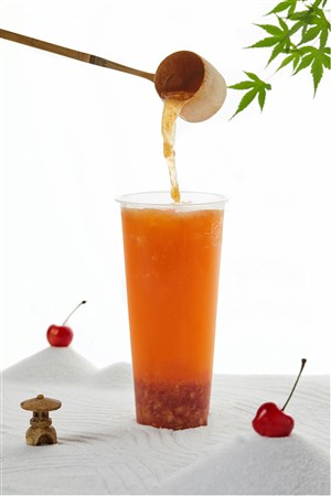 冷饮果汁图片-樱桃水果茶