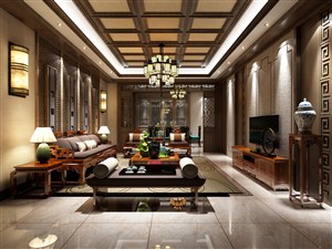 中式家装客厅设计效果图