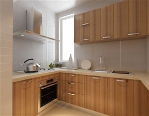 实木橱柜现代风格厨房装修效果图