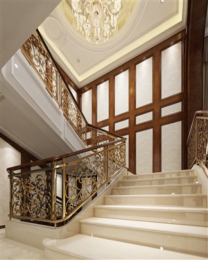 欧式风格别墅楼梯装修效果图