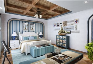 地中海风格家装儿童房卧室设计效果图